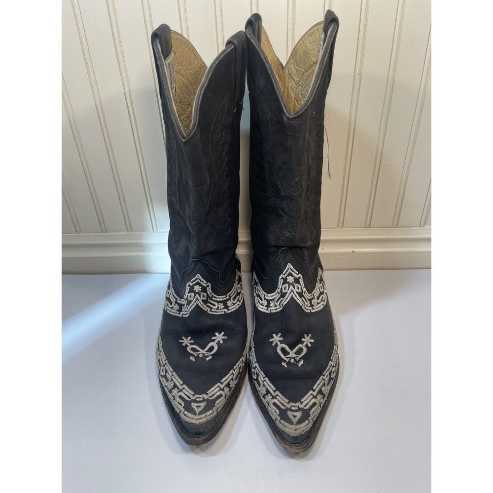 Black and White Western Boots